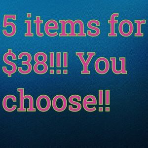 5 items for $38!! Your choice! Reseller Box!